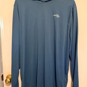 Reel Life Slate Blue Hooded Performance Top